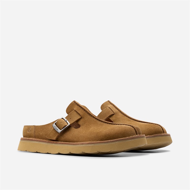 Clarks Herre Solsbury Mule Sandaler Cola Suede
