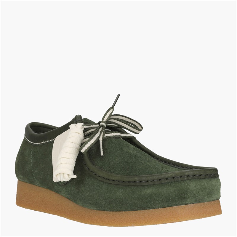 Clarks Herren Premium Wallabee Evo G Schuhe Green Sde