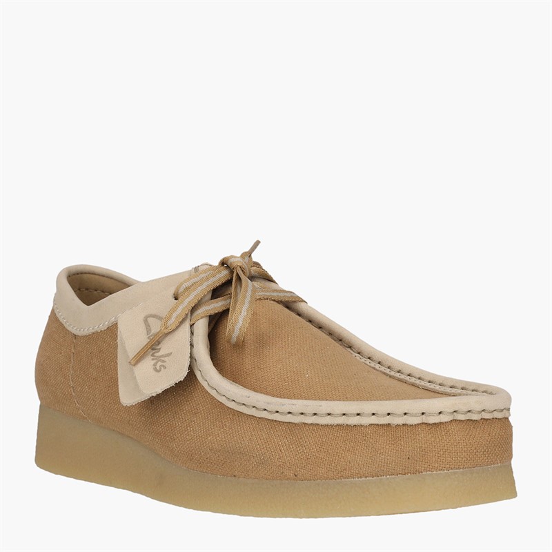 Clarks Herren Premium Wallabee Evo G Schuhe Tan Combi