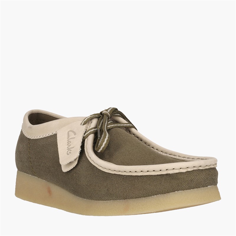 Clarks Herren Premium Wallabee Evo G Schuhe Olive Combi