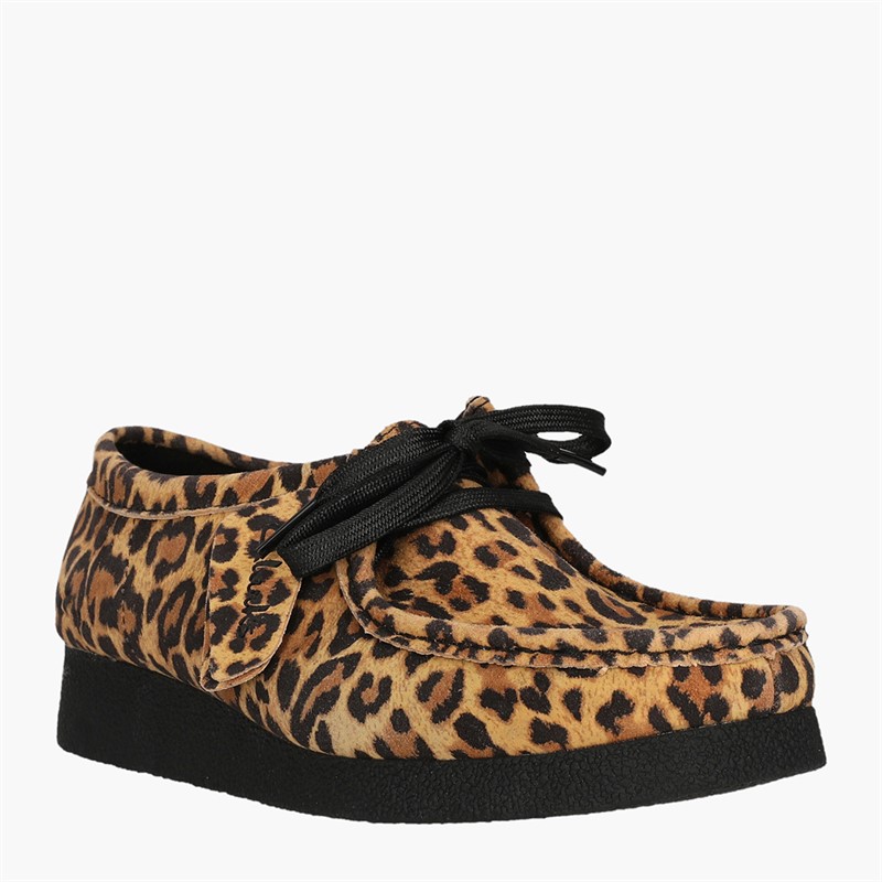 Clarks Damen Premium Wallabee Evosh D Schuhe Leopard