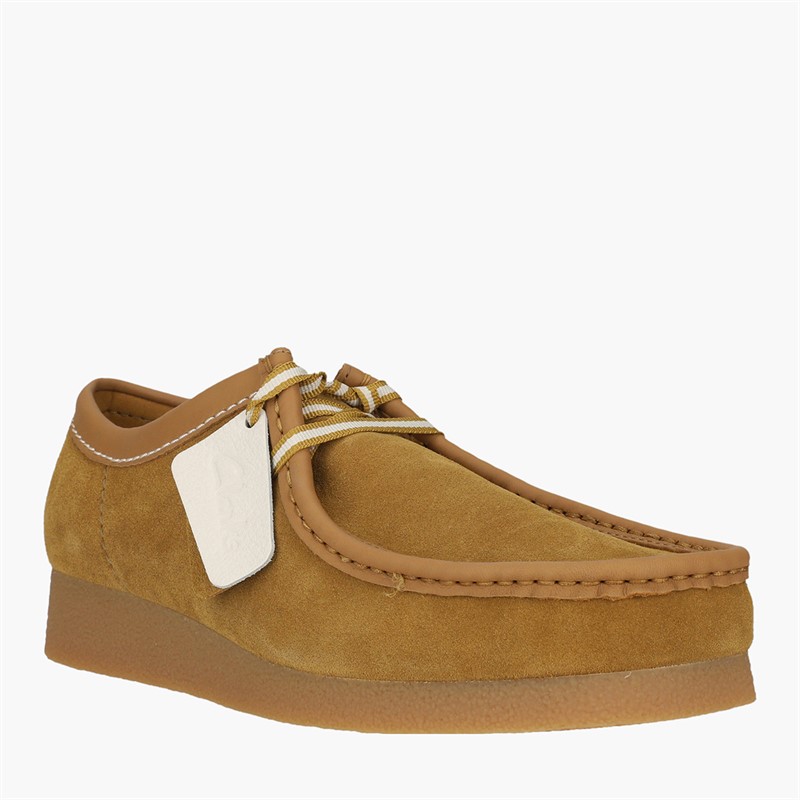 Clarks Herren Premium Wallabee Evo G Schuhe Ochre Suede