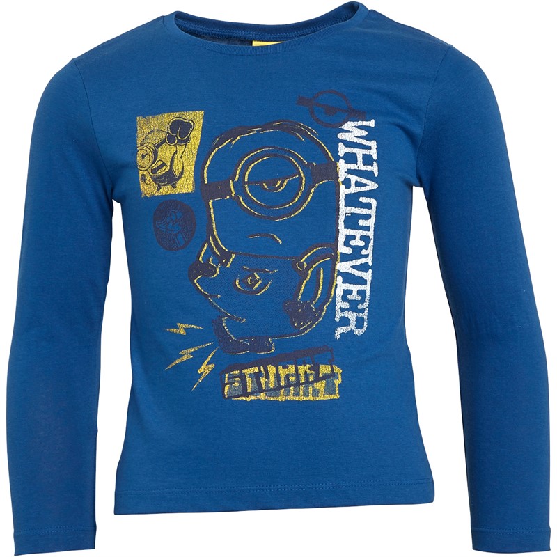 Minions Drenge T-shirts med lange ærmer Blå