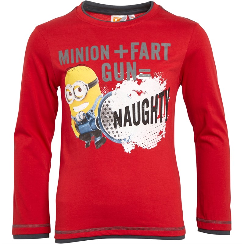 Minions T-shirt à manches longues Garçon Rouge