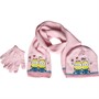 Minions Ensemble Bonnet et Gants Fille Rose