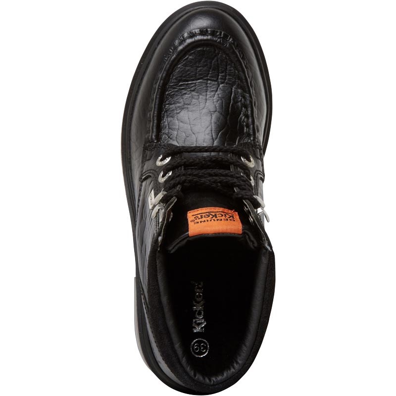 Buy Kickers Womens Kickmando Hi Leather Boots Black/Orange