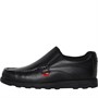 Kickers Junior Boys Back To School Fragma Slip Leather Shoes Black