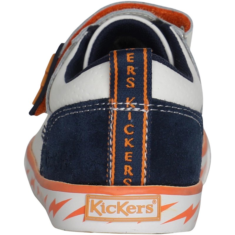 Kickers Infant Tovni Bolt Leather Shoes White