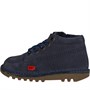 Kickers Infant Kick Hi Cord Leather Boots Dark Blue
