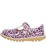 Kickers Girls Kick T Leopard Leather Shoes Pink