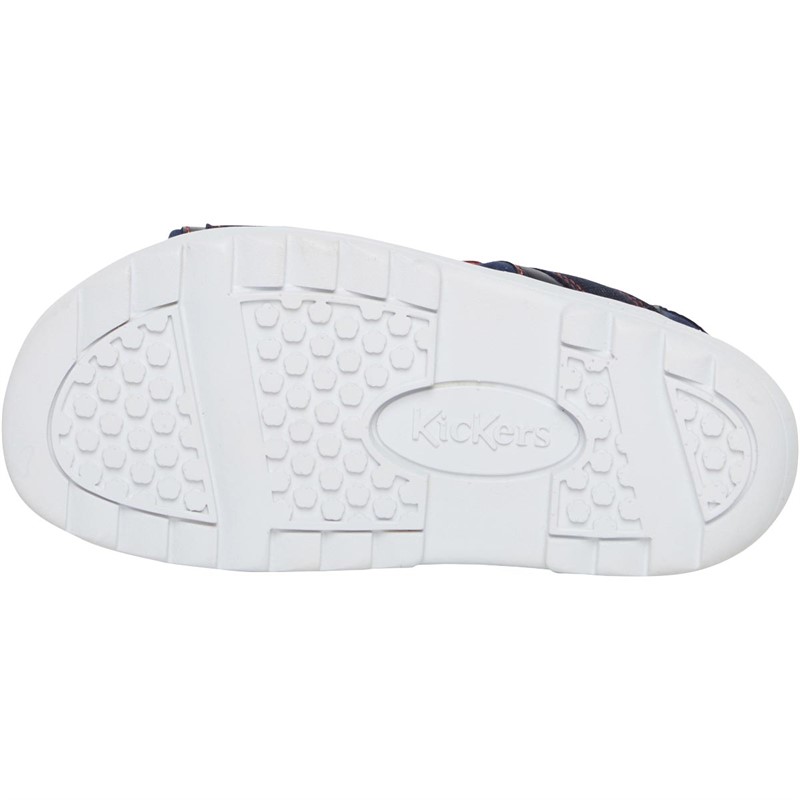 Kickers Boys Kickster Leather Sandals Navy