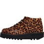 Kickers Womens Kick Hi Stack Boots Leopard Tan