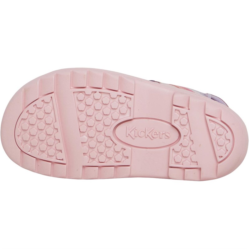 Kickers Infant Girls Kickster Leather Sandals Pink