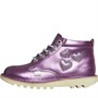 Kickers Girls Kick Hi Heart Leather Boots Orchid