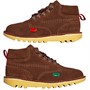 Kickers Boys Kick Hi Winter Suede Boots Dark Brown