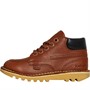 Kickers Boys Kick Hi Roll Leather Boots Tan