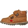 Kickers Infant Boys Kick Hi Roll Leather Boots Camel