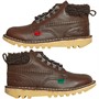 Kickers Infant Boys Kick Hi Winter Leather Boots Dark Brown