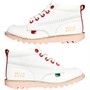 Kickers Girls Kick Hi Kitty Leather Boots White
