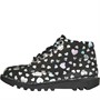 Kickers Girls Kick Hi Nubuck Leather Boots Black/Silver