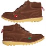 Kickers Boys Kick Hi Winter Suede Boots Dark Brown