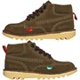 Kickers Boys Kick Hi Winter Suede Boots Olive