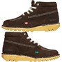 Kickers Mens Kick Hi Leather Boots Brown