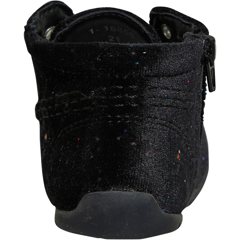 Kickers Baby Girls Kick Hi Glitter Boots Black