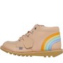 Kickers Girls Kick Hi Rainbow Boots Beige