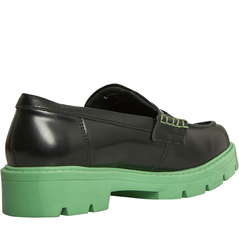 Buy Kickers Womens Kori Loafers Black Green