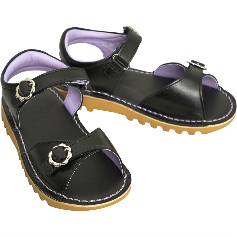 Kickers Infant Girls Kick Flower Sandals Black