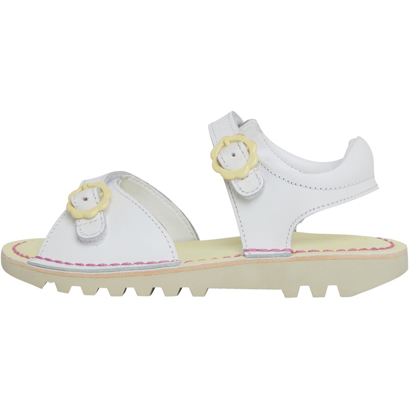 Buy Kickers Infant Girls Kick Flower Sandals White