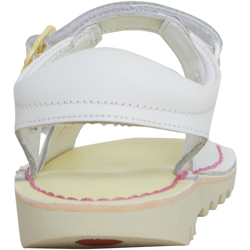 Kickers Infant Girls Kick Flower Sandals White