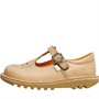 Kickers Infant Girls T Bar Flower Shoes Beige