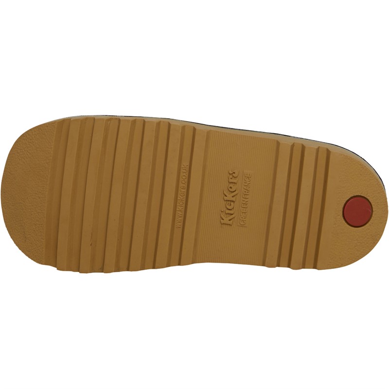 Kickers Infant Girls Kick T Bar Flower Shoes Black