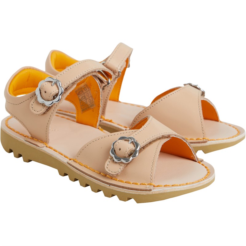 Kickers Infant Girls Kick Flower Sandals Beige