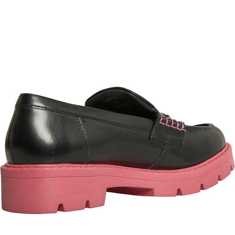 Buy Kickers Womens Kori Loafers Black Pink