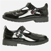 Kickers Girls Lachly Heart Shoes Black