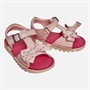 Kickers Girls Kick Bow Leather Sandals Pink