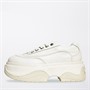 Kickers Kade Lo Leather Platform Trainers White