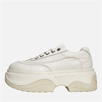 Kickers Kade Lo Leather Platform Trainers White