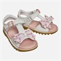 Kickers Girls Kick Bow Leather Sandals White