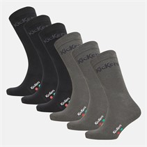 Kickers Everyday Six Pack Crew Socks Assorted