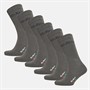 Kickers Everyday Six Pack Crew Socks Grey