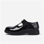 Kickers Girls Finley T-Bar Shoes Black Patent