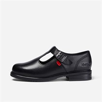 Kickers Junior Girls Lach T-Bar Shoes Black