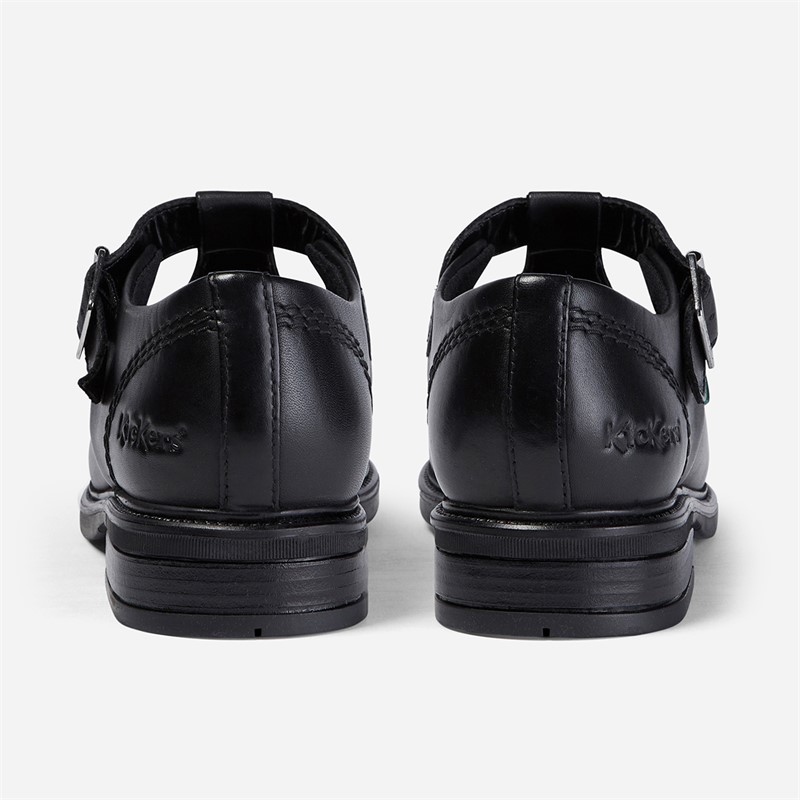Kickers Junior Girls Lach T-Bar Shoes Black