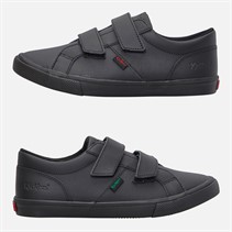 Kickers Boys Kody Twin Strap Pumps Black