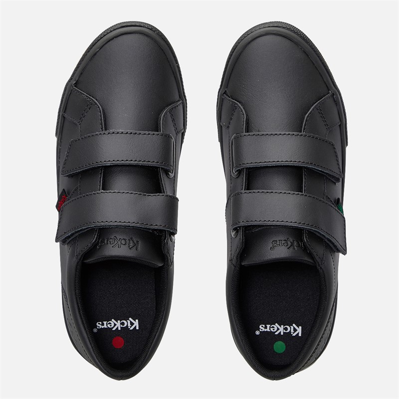 Kickers Boys Kody Twin Strap Pumps Black