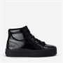 Kickers Junior Girls Tovni Stack Hi Chain Patent Leather Trainers Black